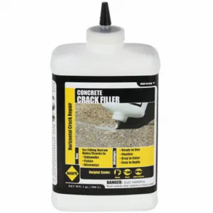 SAKRETE 120026 Crack Filler, Concrete Crack Filler, Gray, Limestone Asphalt Mix, 32 Oz Container Size | CT9RPF 39UV52