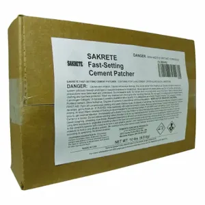 SAKRETE 120028 Concrete Repair Compound, Fast Setting, Cement, 10 Lb Container Size, Box, Gray | CT9RNV 39UV57