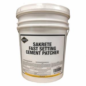 SAKRETE 120029 Concrete Repair Compound, Fast Setting, Cement, 50 Lb Container Size, Pail, Gray | CT9RNW 39UV60