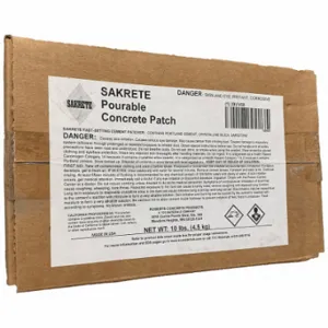 SAKRETE 120037 Concrete Patch, Sakrete, 10 Lb Container Size, Bag, Gray | CT9RNT 39UV58