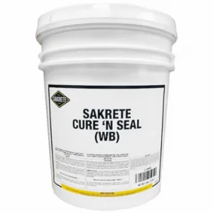 SAKRETE 120045 Concrete Sealer, Cure & Seal, 5 Gal Container Size, Pail, Acrylic, 50.1 G/L Or More | CT9RPD 39UV62