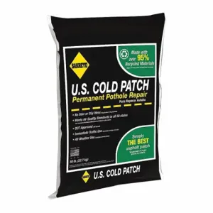 SAKRETE 60450007-56 Cold Patch, US Cold Patch, Recycled Asphalt Mix, 50 lb Container Size, Bag, Asphalt | CT9RNR 34CT88