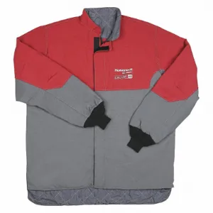 SALISBURY ACC40PRGXL Arc Flash Coat, 4 PPE CAT, 40 cal/sq. cm ATPV, XL, Gray/Red | CH9PMH 56PF11