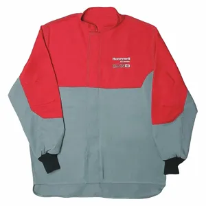 SALISBURY ACC40RG2X Arc Flash Coat, 4 PPE CAT, 40 cal/sq. cm ATPV, 2XL, Gray/Red | CH9PMV 56PF28