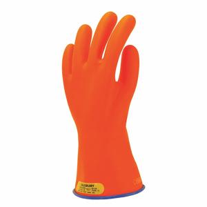 SALISBURY E0011BLO/10H Elektrisch isolierende Handschuhe, 500 V AC / 750 V DC, gerade Manschette, Orange/Blau | CJ2CEU 44F929