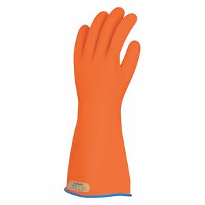 SALISBURY E0014BLO/9H Elektrisch isolierende Handschuhe, 500 V AC / 750 V DC, gerade Manschette, Orange/Blau | CJ2CDJ 44G005