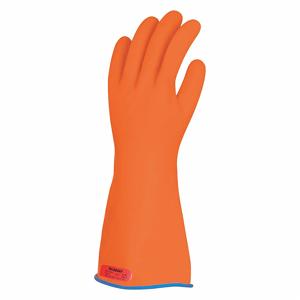 SALISBURY E014BLO/9 Electrical Insulating Gloves, 1000V AC/1500V DC, Straight Cuff, Orange/Blue | CJ2BXU 44G134
