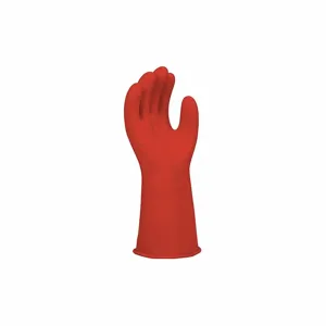 SALISBURY E014R/10 Electrical Insulating Gloves, 1000V AC/1500V DC, 14 Inch Length, Straight Cuff, Red | CJ2CEV 44G297