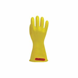 SALISBURY E014Y/10 Electrical Insulating Gloves, 1000V AC / 1500V DC, Straight Cuff, Yellow | CJ2CAA 44G307