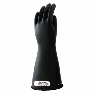 SALISBURY E114B/8 Electrical Insulating Gloves, 7500V AC / 11,250V DC, Straight Cuff, Black | CJ2BYM 44G533