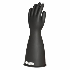 SALISBURY E116B/10H Electrical Insulating Gloves, 7500V AC / 11,250V DC, Straight Cuff, Black | CJ2CCQ 44G339