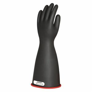 SALISBURY E116RB/8 Electrical Insulating Gloves, 7500V AC/11,250V DC, Straight Cuff, Black/Red | CJ2BZG 44G367