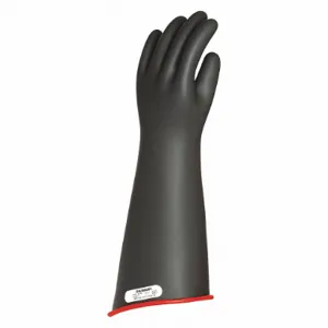 SALISBURY E118CRB/8 Electrical Insulating Gloves, 7500V AC/11,250V DC, Straight Cuff, Black/Red | CJ2CCY 44G418