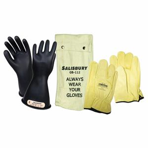 SALISBURY GK0011B/7 Electrical Glove Kit, 500V AC/750V DC, 11 Inch Length, Black, Class 00, 1 Pair | CJ2BWD 4EGL8