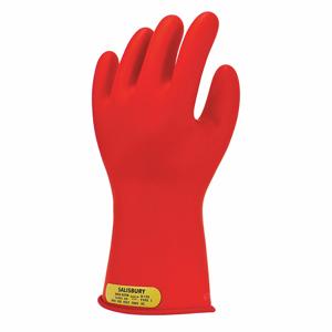 SALISBURY E0014B/10 Electrical Insulating Gloves, 500V AC/750V DC, 14 Inch Length, Straight Cuff, Black | CJ2CEM 44F890