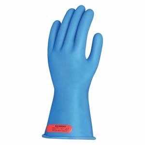 SALISBURY E011BLO/10 Elektrisch isolierende Handschuhe, 1000 V AC/1500 V DC, gerade Manschette, Orange/Blau | CJ2CDZ 44G236