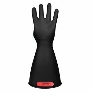 SALISBURY E014B/7 Elektrisch isolierende Handschuhe, 1000 V AC / 1500 V DC, gerade Manschette, schwarz | CJ2CAD 44G286
