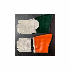 SALISBURY ILPG6C/9 Elektrischer Handschuhschutz, gerader Daumen, 15 Zoll Länge, Orange/Weiß | CJ2BWJ 44F948