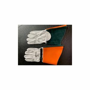 SALISBURY ILPG7C/8 Elektrischer Handschuhschutz, gerader Daumen, 16 Zoll Länge, Orange/Weiß | CJ2BWG 44F953