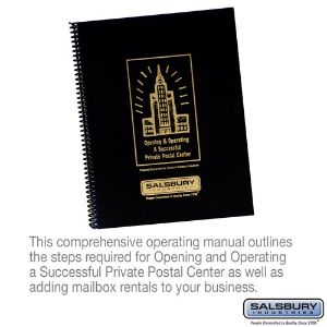 SALSBURY INDUSTRIES 1000 Postal Center Operating Manual, 9 x 12 x 1 Inch Size | CE7HYD