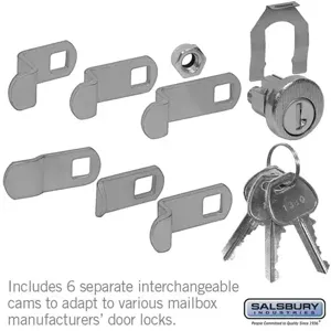 SALSBURY INDUSTRIES 1195-5 Universal Lock, 5 x 3 x 2.5 Inch Size, Pack of 5 | CE7JYK