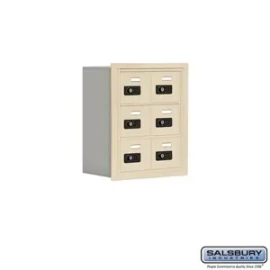 SALSBURY INDUSTRIES 19038-06SRC Cell Phone Storage Locker, 16.25 x 18.75 x 8.75 Inch Size, 3 Door High | CE7EYW