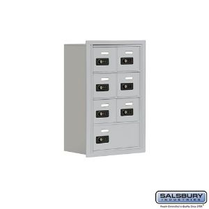 SALSBURY INDUSTRIES 19048-07ARC Cell Phone Storage Locker, 16.25 x 24.25 x 8.75 Inch Size, 4 Door High, Aluminium | CE7FED