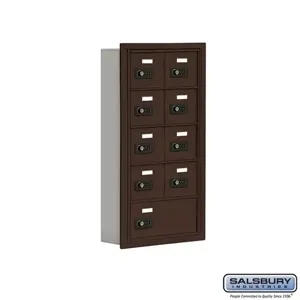 SALSBURY INDUSTRIES 19055-09ZRC Cell Phone Storage Locker, 16.25 x 29.75 x 5.75 Inch Size, 5 Door High, Bronze | CE7FHT