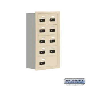 SALSBURY INDUSTRIES 19058-09SRC Cell Phone Storage Locker, 16.25 x 29.75 x 8.75 Inch Size, 5 Door High | CE7FKZ