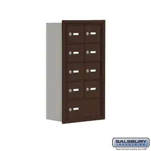 SALSBURY INDUSTRIES 19058-09ZRK Cell Phone Storage Locker, 16.25 x 29.75 x 8.75 Inch Size, 5 Door High, Bronze | CE7FKU