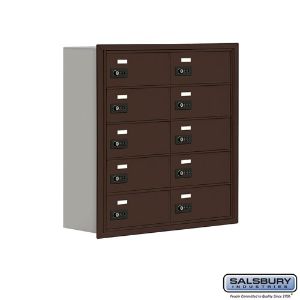 SALSBURY INDUSTRIES 19058-10ZRC Cell Phone Storage Locker, 29.25 x 29.75 x 8.75 Inch Size, 5 Door High, Bronze | CE7FJE