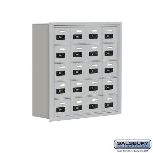 SALSBURY INDUSTRIES 19058-20ARC Cell Phone Storage Locker, 29.25 x 29.75 x 8.75 Inch Size, 5 Door High, Aluminium | CE7FKA