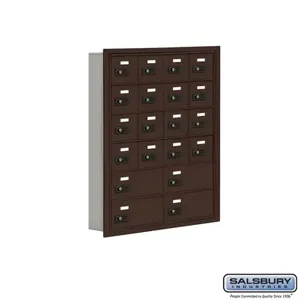 SALSBURY INDUSTRIES 19065-20ZRC Cell Phone Storage Locker, 29.25 x 35.25 x 5.75 Inch Size, 6 Door High, Bronze | CE7FLJ