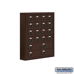 SALSBURY INDUSTRIES 19065-20ZSC Cell Phone Storage Locker, 30.5 x 36.5 x 6.25 Inch Size, 6 Door High, Bronze | CE7FLL