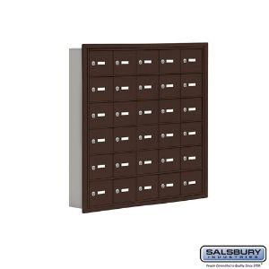 SALSBURY INDUSTRIES 19065-30ZRK Cell Phone Storage Locker, 35.75 x 35.25 x 5.75 Inch Size, 6 Door High, Bronze | CE7FML