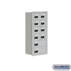 SALSBURY INDUSTRIES 19068-10ARC Cell Phone Storage Locker, 16.25 x 35.25 x 8.75 Inch Size, 6 Door High, Aluminium | CE7FQD