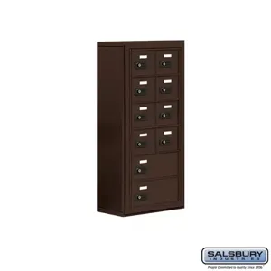 SALSBURY INDUSTRIES 19068-10ZSC Cell Phone Storage Locker, 17.5 x 36.5 x 9.25 Inch Size, 6 Door High, Bronze | CE7FQK