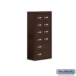 SALSBURY INDUSTRIES 19068-10ZSK Cell Phone Storage Locker, 17.5 x 36.5 x 9.25 Inch Size, 6 Door High, Bronze | CE7FQJ