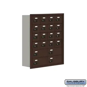 SALSBURY INDUSTRIES 19068-20ZRC Cell Phone Storage Locker, 29.25 x 35.25 x 8.75 Inch Size, 6 Door High, Bronze | CE7FNQ