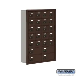 SALSBURY INDUSTRIES 19075-24ZRC Cell Phone Storage Locker, 29.25 x 40.75 x 5.75 Inch Size, 7 Door High, Bronze | CE7FRL