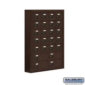 SALSBURY INDUSTRIES 19075-24ZSC Cell Phone Storage Locker, 30.5 x 42 x 6.25 Inch Size, 7 Door High, Bronze | CE7FRN