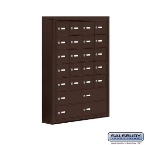 SALSBURY INDUSTRIES 19075-24ZSK Cell Phone Storage Locker, 30.5 x 42 x 6.25 Inch Size, 7 Door High, Bronze | CE7FRM