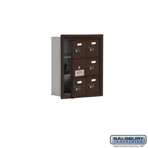 SALSBURY INDUSTRIES 19135-06ZRC Cell Phone Storage Locker, 16.25 x 18.75 x 5.75 Inch Size, 3 Door High, Bronze | CE7FWZ