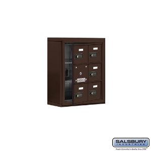 SALSBURY INDUSTRIES 19135-06ZSC Cell Phone Storage Locker, 17.5 x 20 x 6.25 Inch Size, 3 Door High, Bronze | CE7FXB