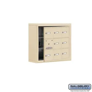 SALSBURY INDUSTRIES 19135-09SSK Cell Phone Storage Locker, 24 x 20 x 6.25 Inch Size, 3 Door High, Sandstone | CE7FYJ