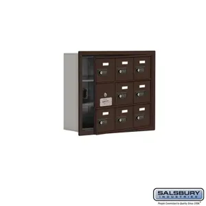 SALSBURY INDUSTRIES 19135-09ZRC Cell Phone Storage Locker, 22.75 x 18.75 x 5.75 Inch Size, 3 Door High, Bronze | CE7FYC