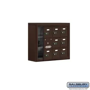 SALSBURY INDUSTRIES 19135-09ZSC Cell Phone Storage Locker, 24 x 20 x 6.25 Inch Size, 3 Door High, Bronze | CE7FYE