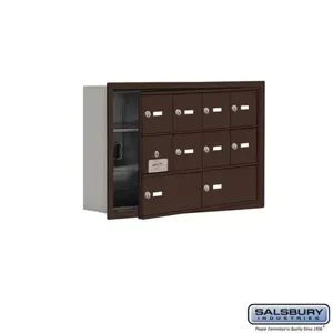 SALSBURY INDUSTRIES 19135-10ZRK Cell Phone Storage Locker, 29.25 x 18.75 x 5.75 Inch Size, 3 Door High, Bronze | CE7FXM