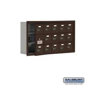 SALSBURY INDUSTRIES 19135-15ZRC Cell Phone Storage Locker, 35.75 x 18.75 x 5.75 Inch Size, 3 Door High, Bronze | CE7FWK