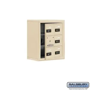 SALSBURY INDUSTRIES 19138-06SSC Cell Phone Storage Locker, 17.5 x 20 x 9.25 Inch Size, 3 Door High, Sandstone | CE7FZN